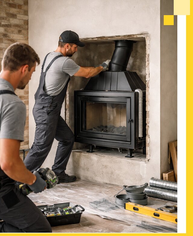Установка каминных топок в Серпухове: монтаж, подключение