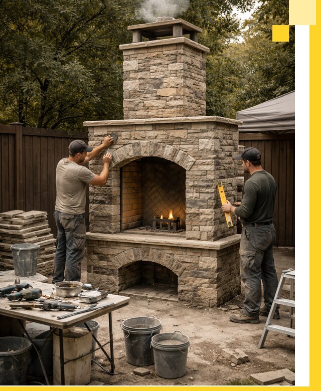 Проектирование и установка уличных каминов в Серпухове