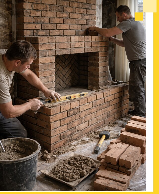 Изготовление и установка кирпичных каминов в Серпухове