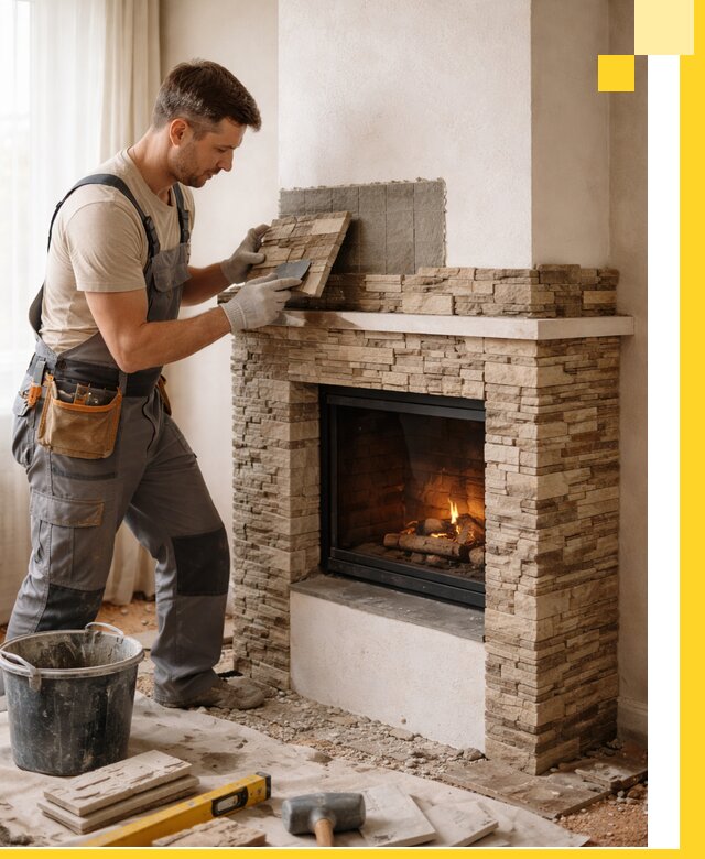 Изготовление и монтаж каминов для дома под ключ в Серпухове