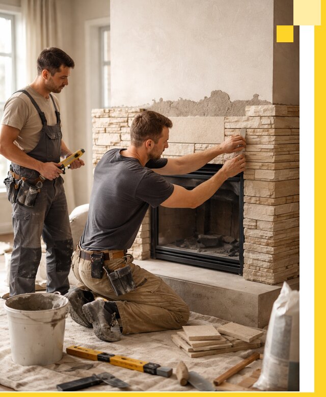 Установка и монтаж каминов для загородного дома в Серпухове