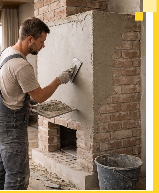 Отделка печей и облицовка каминов в Серпухове под ключ