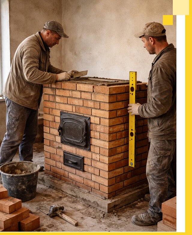 Отопительные печи под ключ в Серпухове, установка и сборка