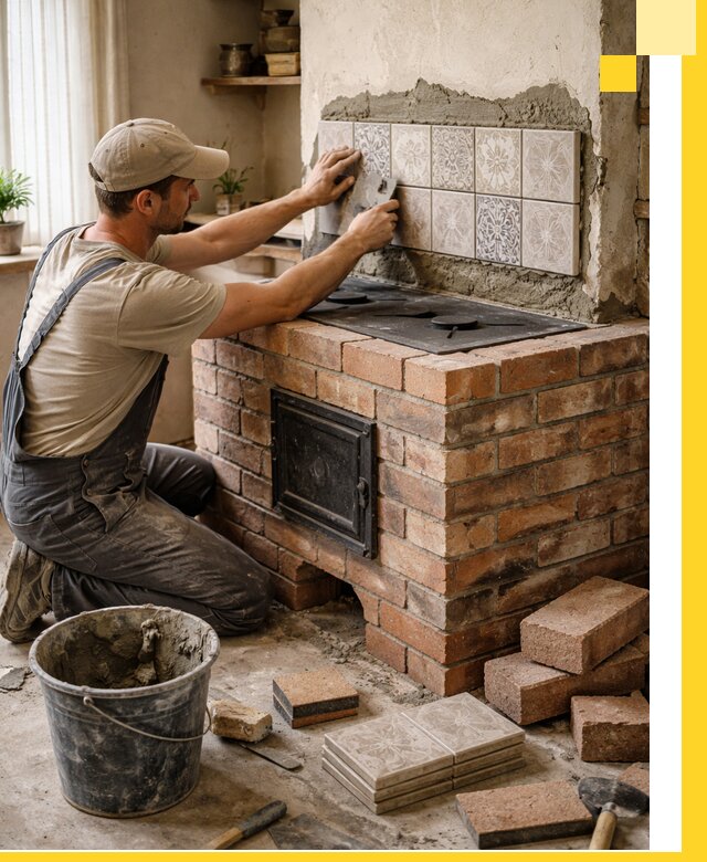 Печи с плитой на заказ монтаж гарантия и сервис в Серпухове