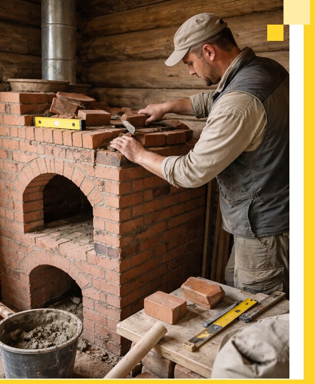 Изготовление и установка русских печей в Серпухове под ключ