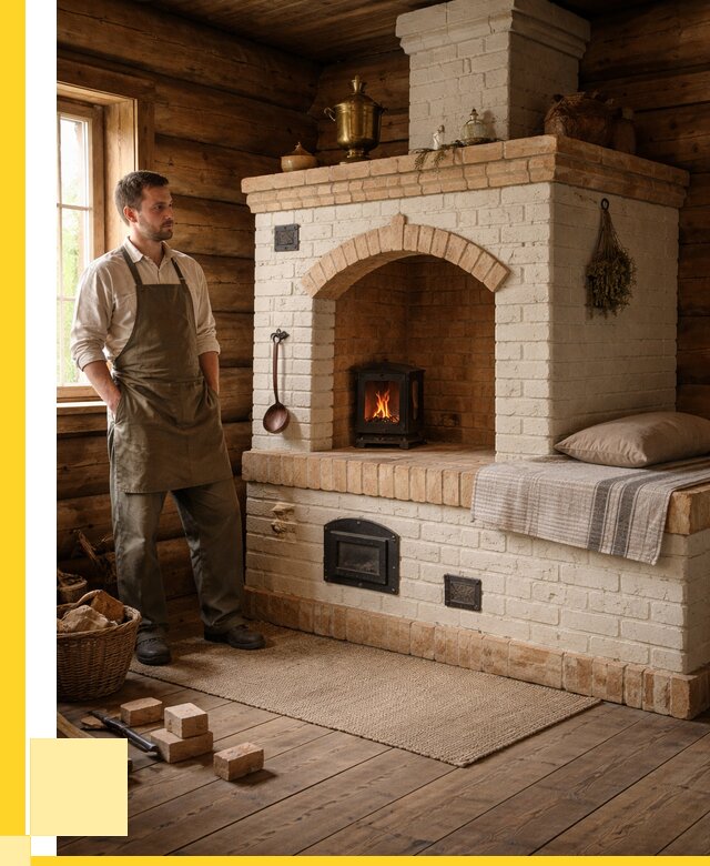 Русские печи с лежанкой под ключ в Серпухове от 152415 р. ЭриданСрп