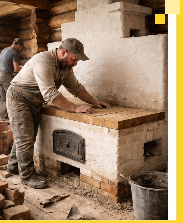 Проектирование и установка русской печи с лежанкой в Серпухове