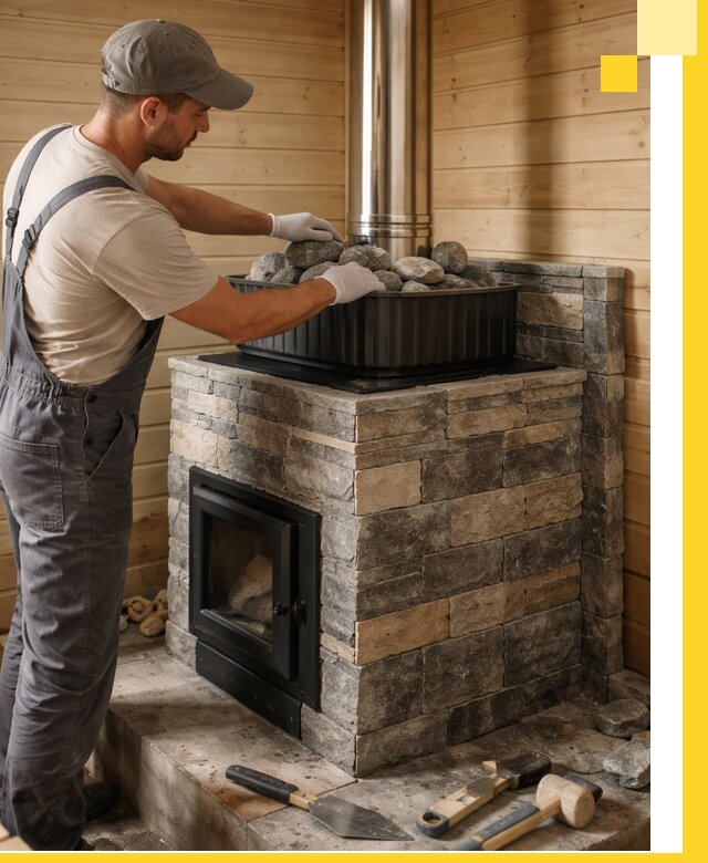 Печи для парной в Серпухове, производство, монтаж и обслуживание