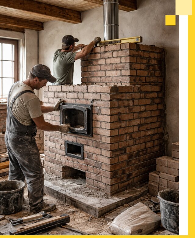 Печи для загородного дома под ключ в Серпухове — монтаж и сервис