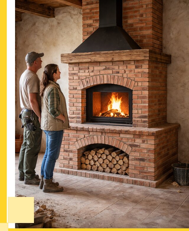 Печи камины из кирпича в Серпухове от 121932 р. | ЭриданСрп