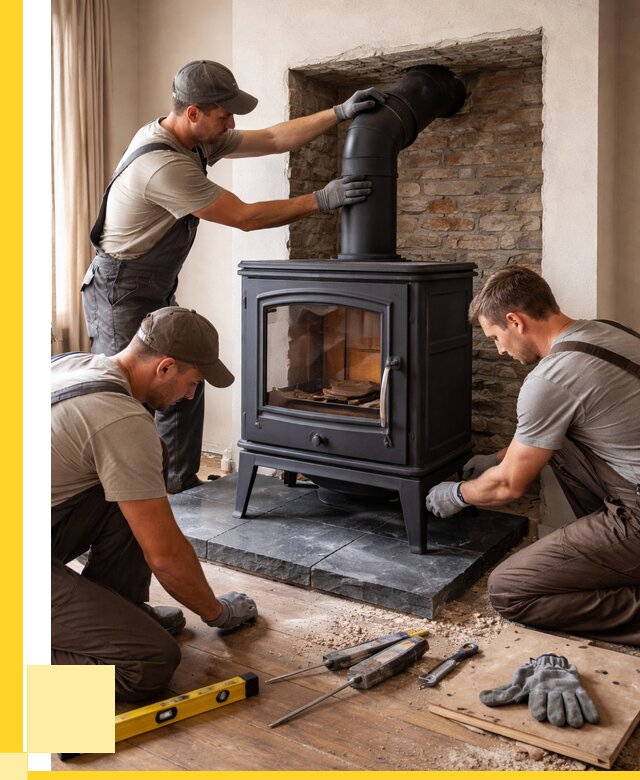 Монтаж печи камина в частном доме в Серпухове от 25403 р. | ЭриданСрп