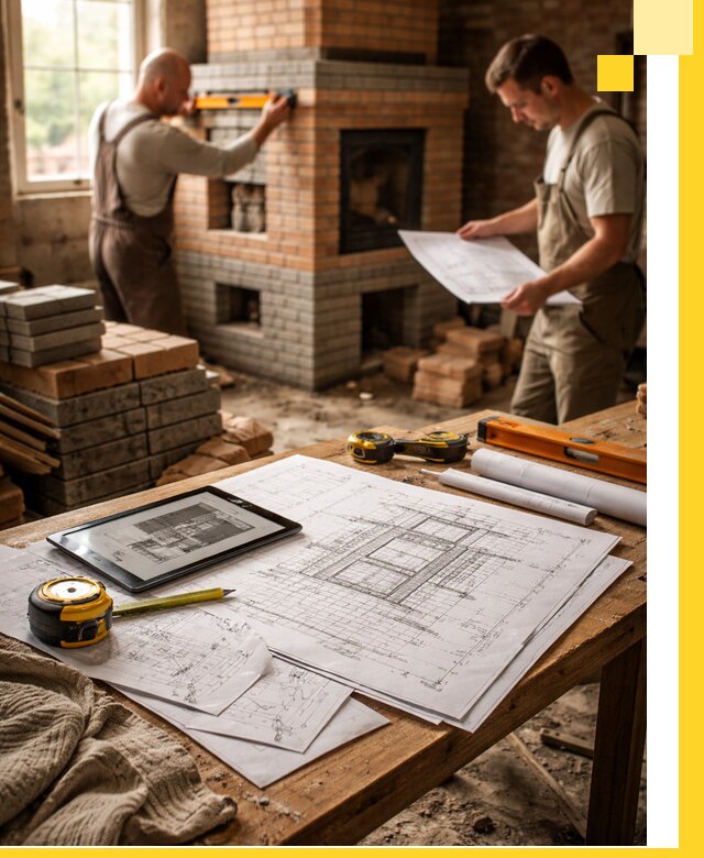 Проекты печей и каминов с индивидуальным дизайном в Серпухове