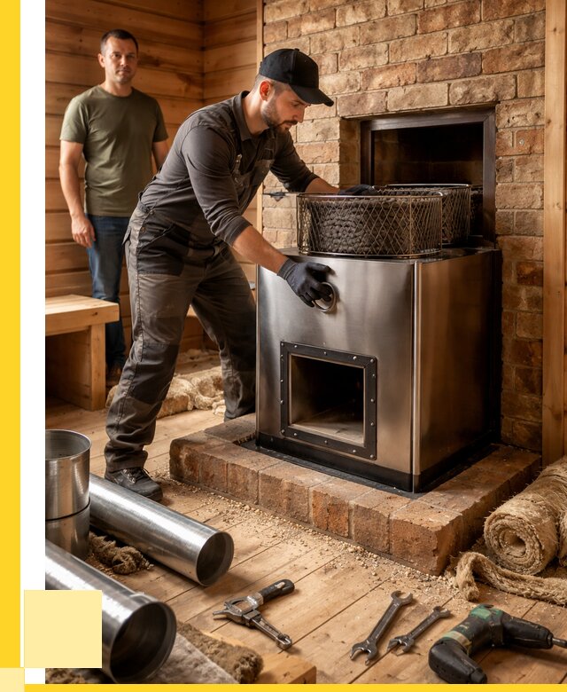 Монтаж банных печей под ключ в Серпухове от 18290 р., ЭриданСрп