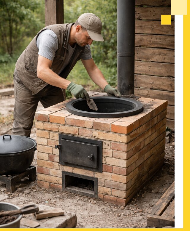 Изготовление и установка печей для казана в Серпухове под ключ