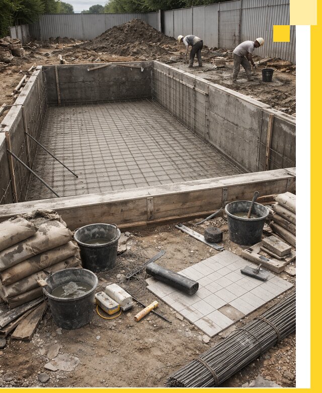 Строительство бассейнов под ключ в Серпухове, дизайн и монтаж