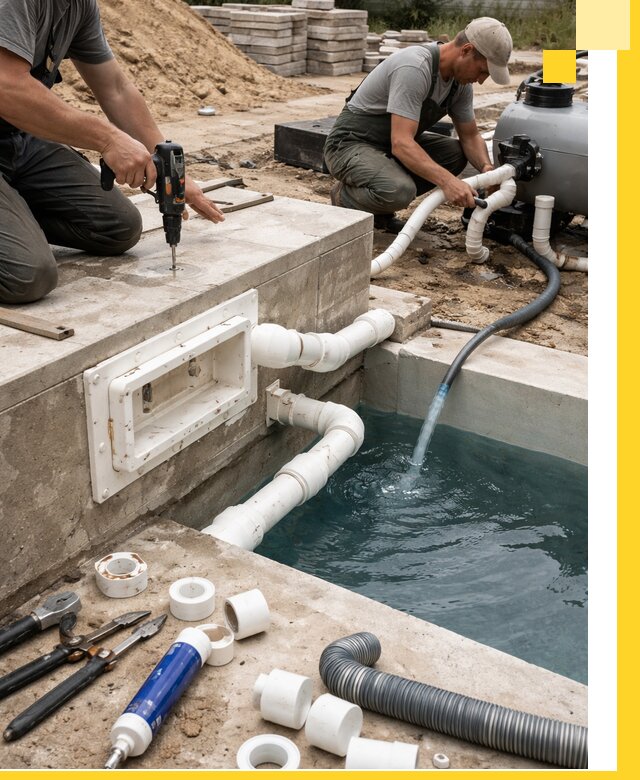 Строительство скиммерных бассейнов под ключ в Серпухове