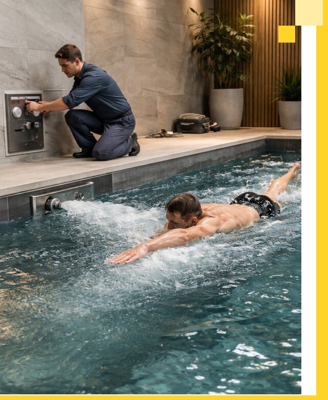 Проектирование и монтаж бассейнов с противотоком в Серпухове