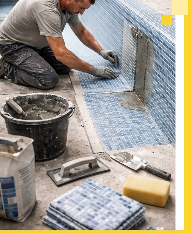 Укладка и ремонт мозаики для бассейнов под ключ в Серпухове