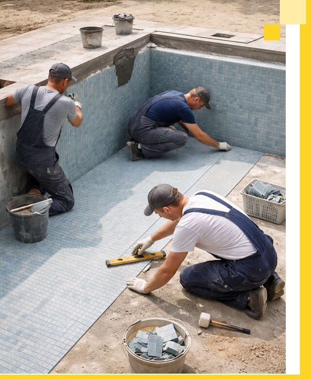 Укладка и установка плитки для бассейнов под ключ в Серпухове