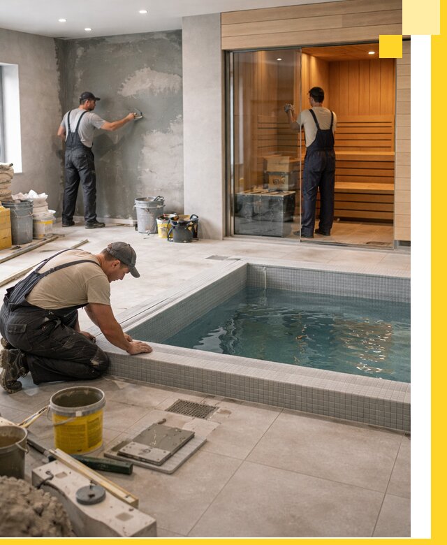 Проектирование и строительство сауны с бассейном в Серпухове