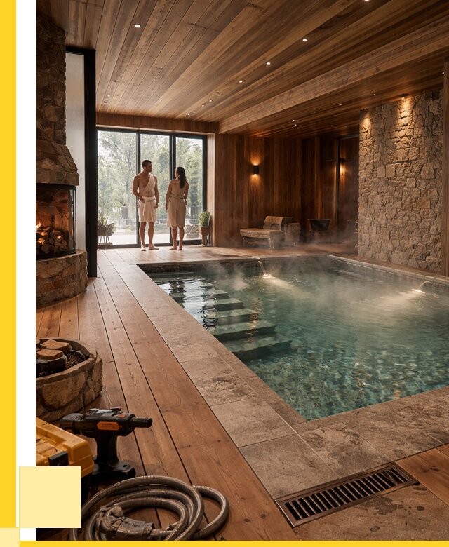 Проекты бань с бассейном под ключ в Серпухове от 76208 р., ЭриданСрп