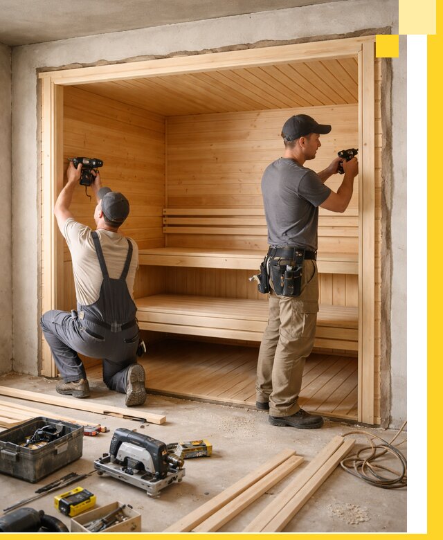 Монтаж саун под ключ в Серпухове — проектирование и установка