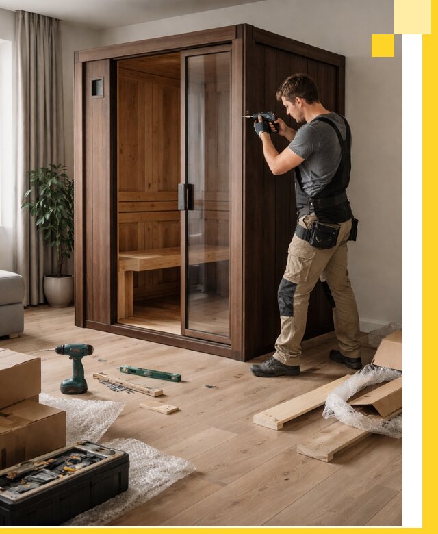 Установка и производство мини саун под ключ в Серпухове