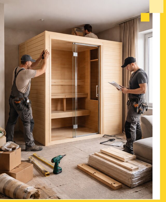 Установка и благоустройство саун в квартире в Серпухове