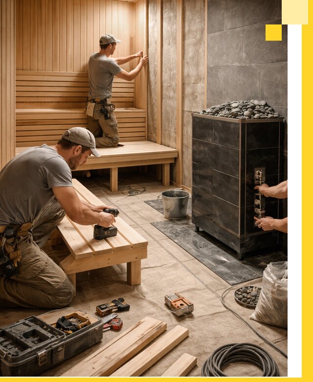 Дизайн и строительство интерьерных саун под ключ в Серпухове