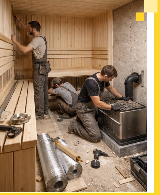 Индивидуальные сауны на заказ в Серпухове под ключ, проект и монтаж