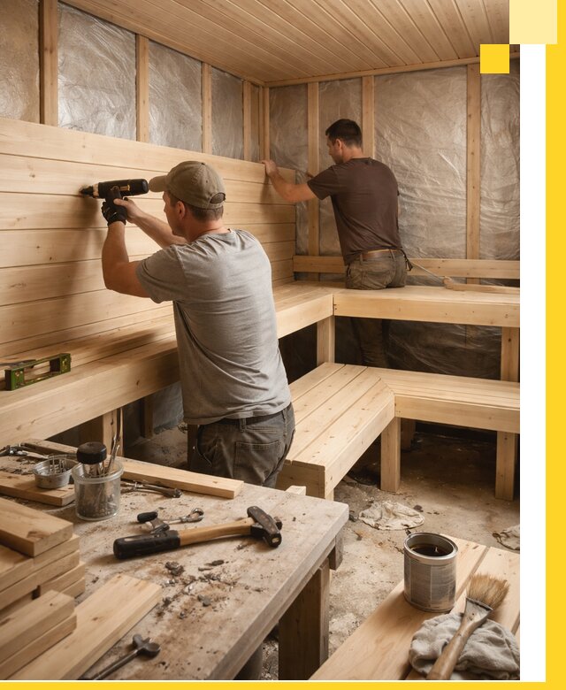 Профессиональная отделка бань и саун под ключ в Серпухове