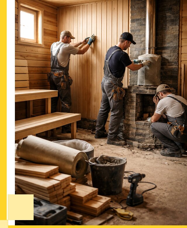 Ремонт бань под ключ в Серпухове от 45725 р. | ЭриданСрп