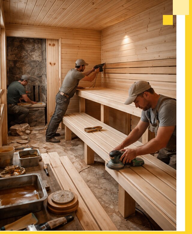 Профессиональная отделка бань в Серпухове под ключ, с гарантией