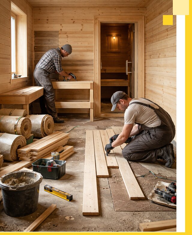 Индивидуальный проект бани с комнатой отдыха под ключ в Серпухове