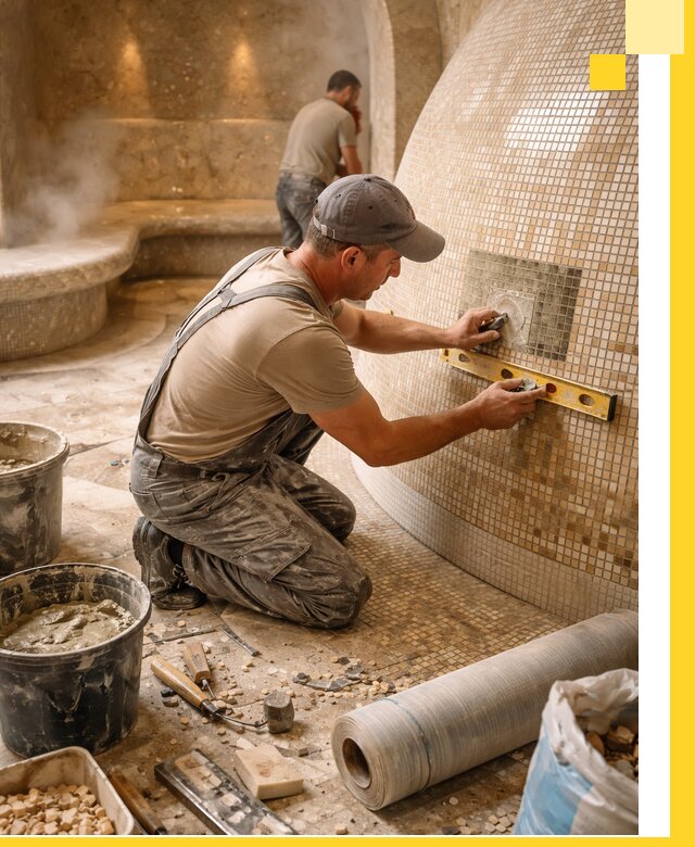 Хамам под ключ в Серпухове: проектирование, строительство, отделка