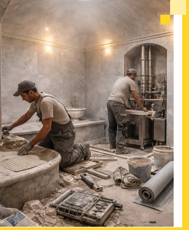 Строительство турецких бань хаммам под ключ в Серпухове