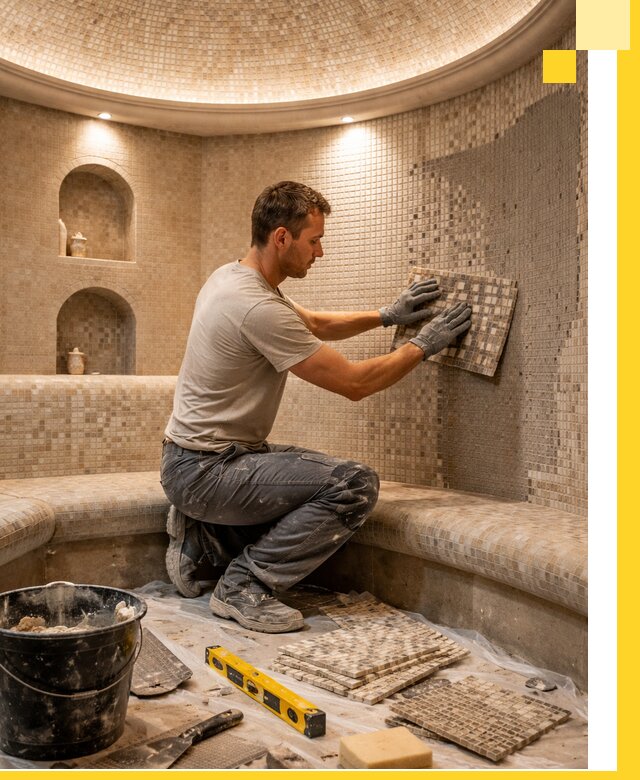 Устройство и монтаж домашнего хамама под ключ в Серпухове