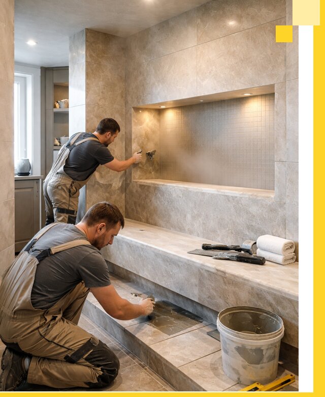 Профессиональное строительство хамама в квартире в Серпухове