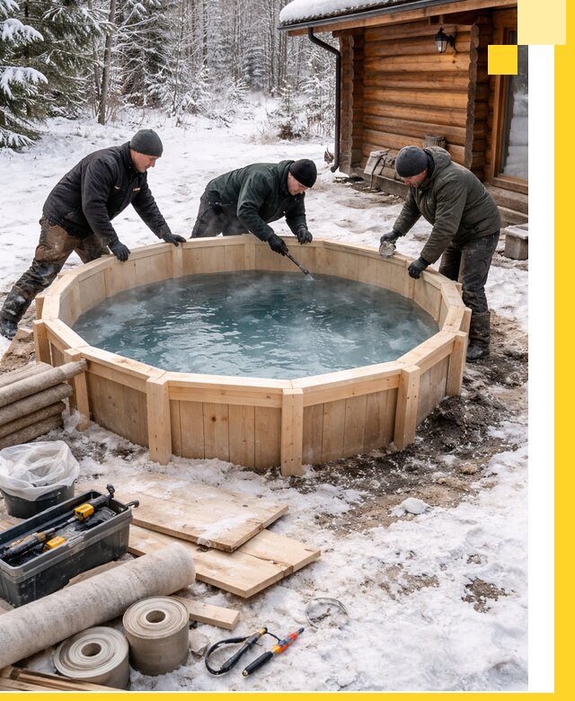 Изготовление и установка ледяных купелей под ключ в Серпухове